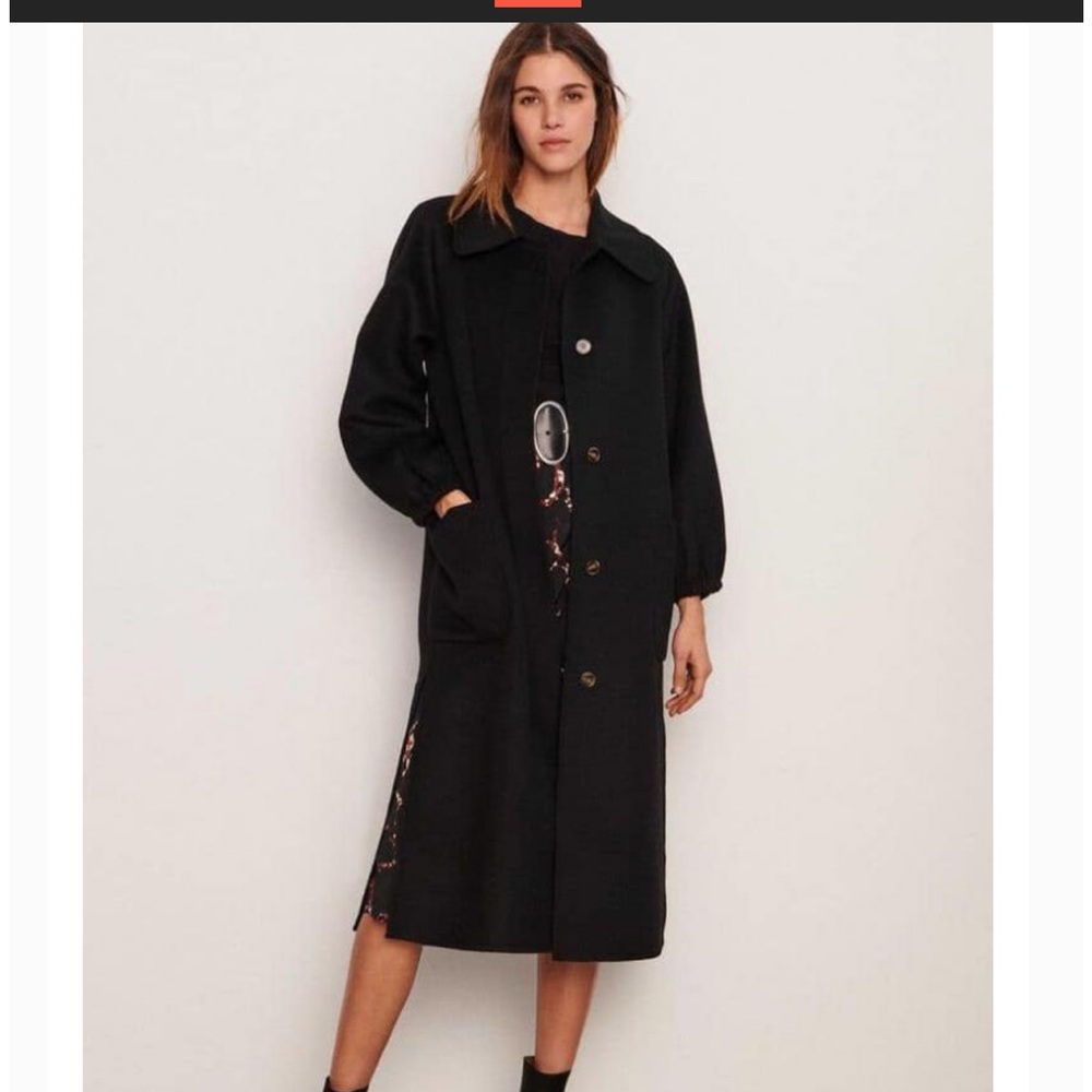 ba&sh Manteau Badie Black wool coat - NWT, size 2/medium